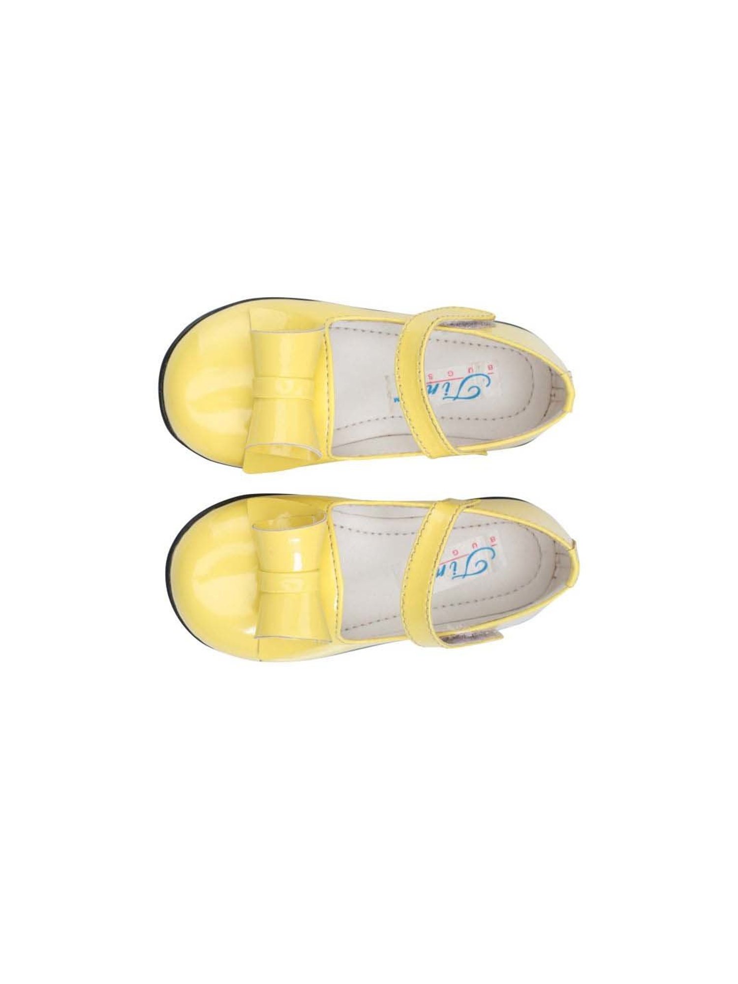 Tiny Bugs Kids Yellow Mary Jane Shoes