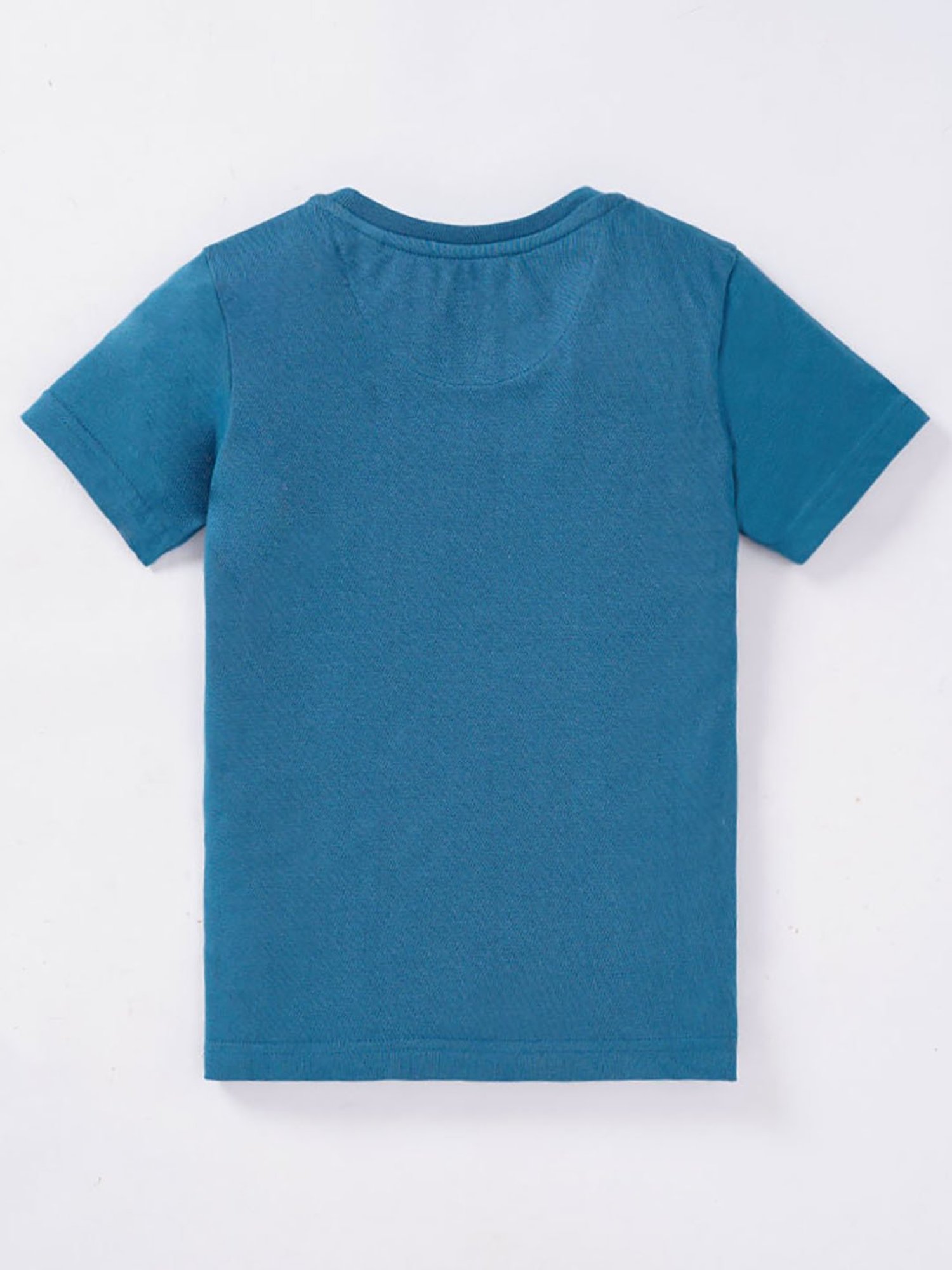 Ed-a-Mamma Kids Blue Solid T-Shirt