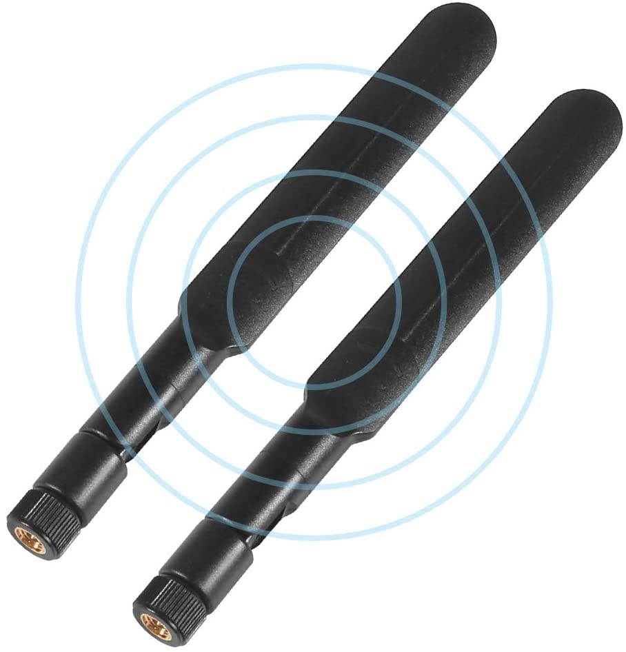 ALMOCN 2 x 8dBi 2.4GHz 5GHz Dual Band WiFi RP-SMA Antenna + 2 x 35cm U.fl/IPEX Cable for Wireless Routers Mini PCIe Cards Network Extension Bulkhead Pigtail PCI WiFi WAN Repeater