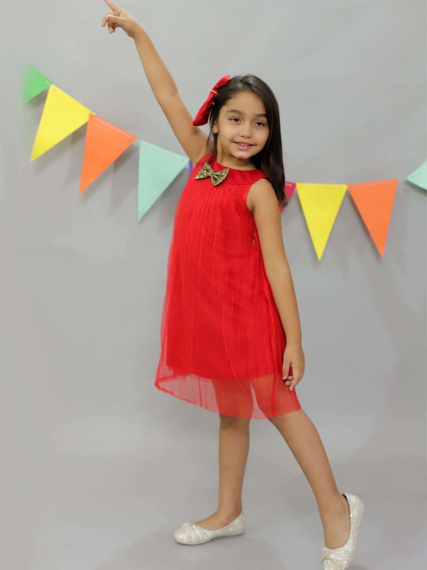 KidsDew Red Regular Fit Dress