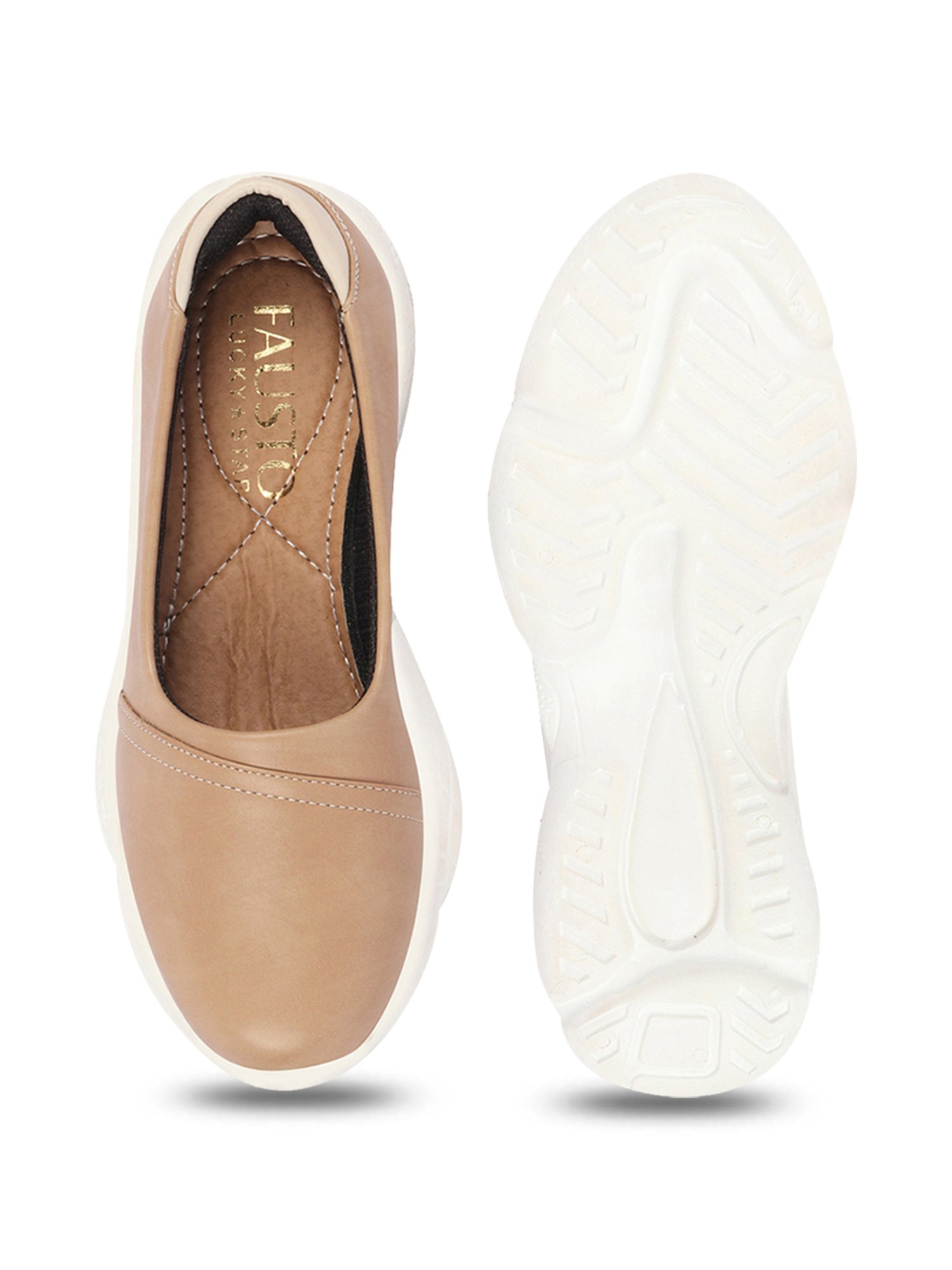 Fausto Women's Beige Pump Shoes