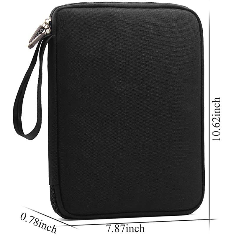 Travel Cable Bag Cord pouch Electronic Organizer Universal Cable Organizer Electronics Accessories Cases for Cables, Charger, Phone, USB, SD Card and ipad air (Large Single-Layer, Black)