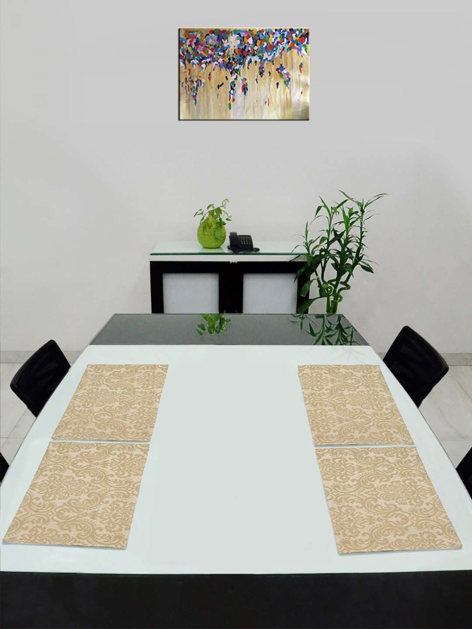 Saral Home Easy Living Beige Cotton Placemats - Set of 4