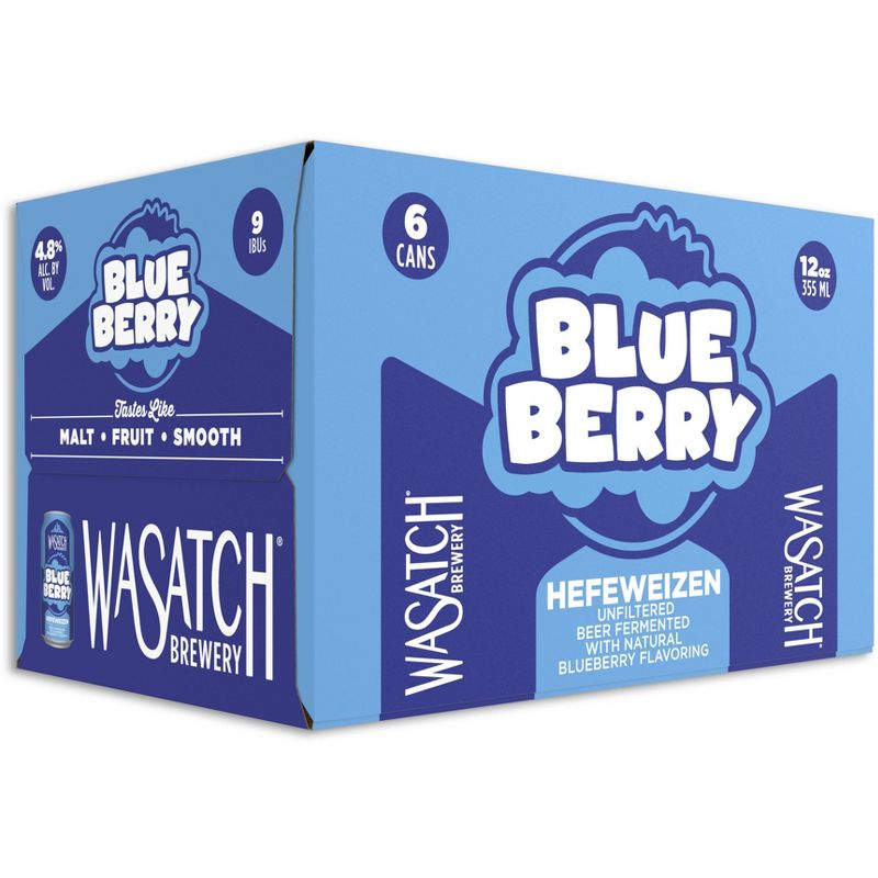Wasatch Blueberry Hefeweizen Beer - 6pk/12 fl oz Cans