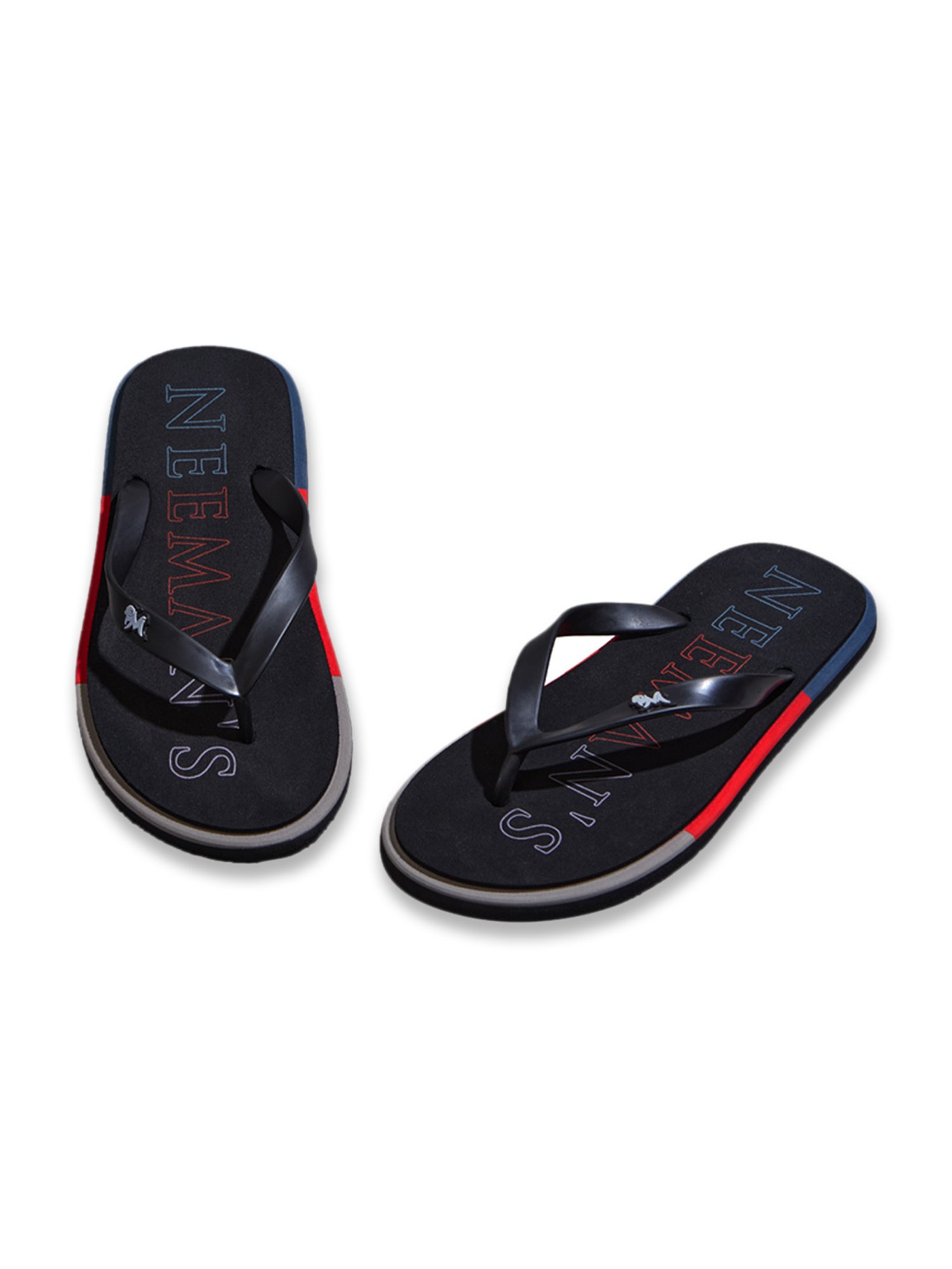 Neemans Men's Recreation Black Flip Flops
