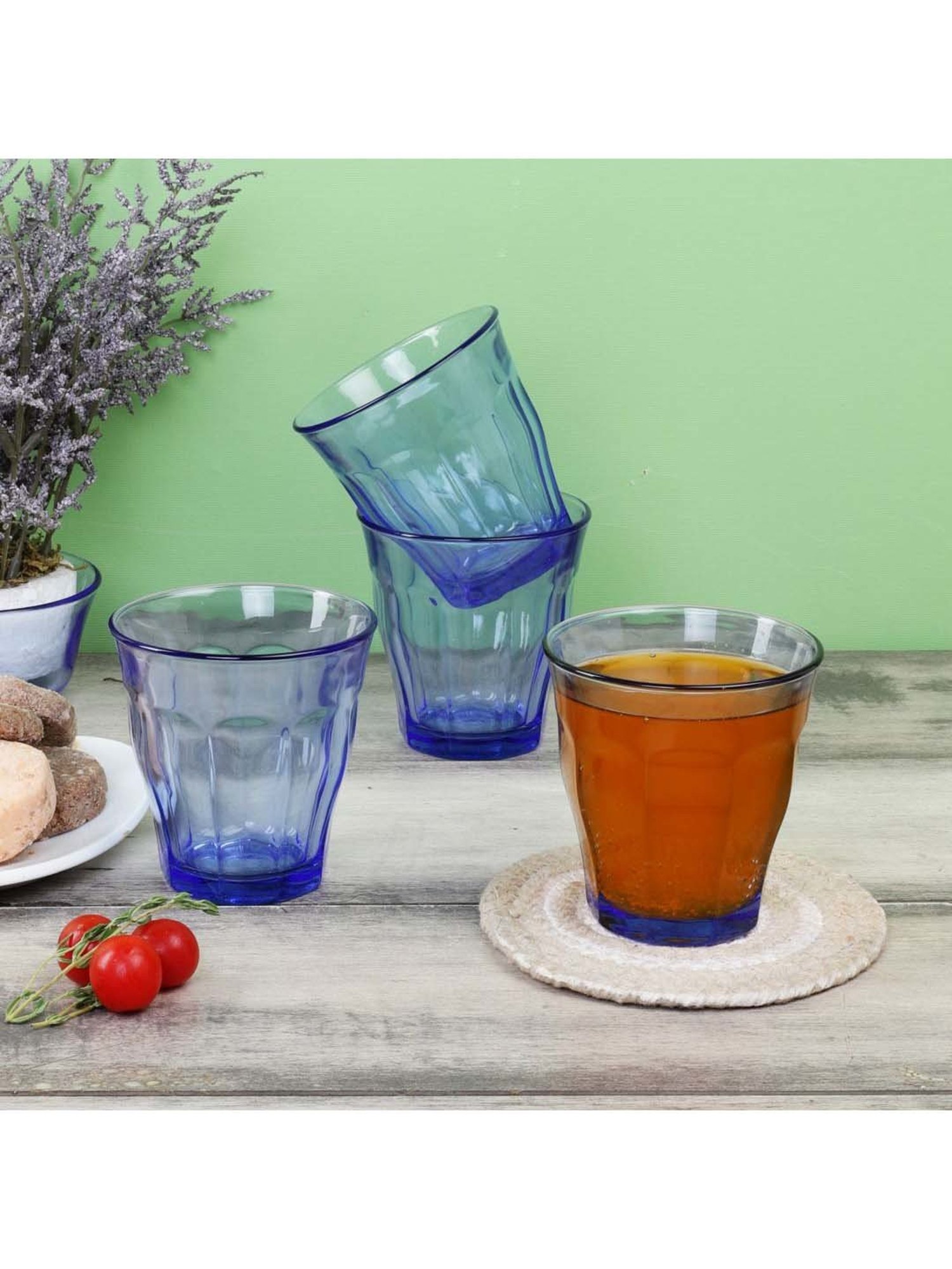 Duralex Picardie Marine Blue Glass Tumbler (0.25 L) - Set of 6