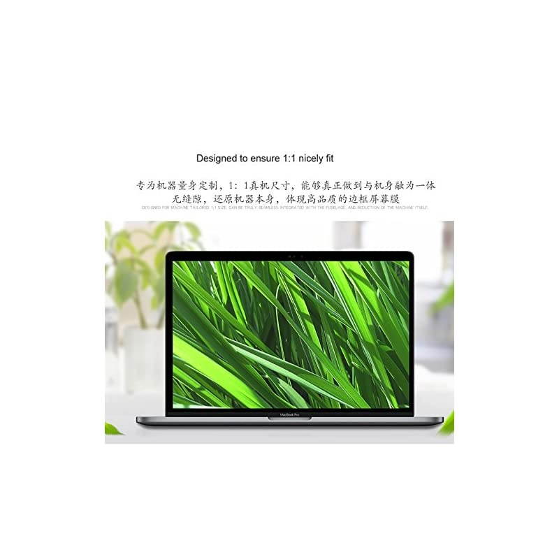 Black Frame Screen Protector Bubble Free Easy Install High Definition Clear PET Film for MacBook Touch Bar Pro 15 A1707 A1990