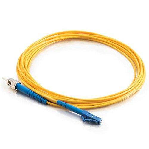 C2G/Cables to Go 37114 LC-ST 9/125 OS1 Simplex Single-Mode PVC Fiber Optic Cable (2 Meters, Yellow)