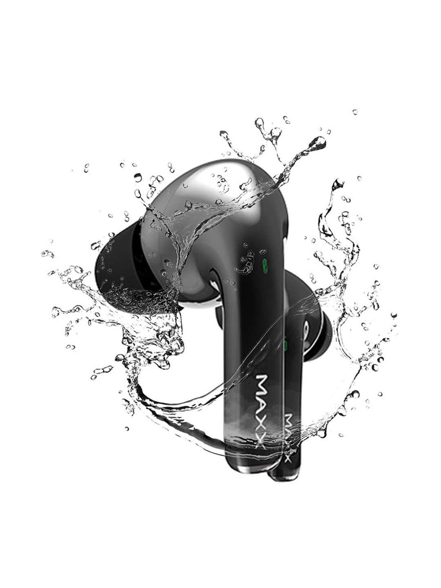 Maxx PX3 Truly Wireless Earbuds with IPX6 Water and Sweat Resistant (Black)