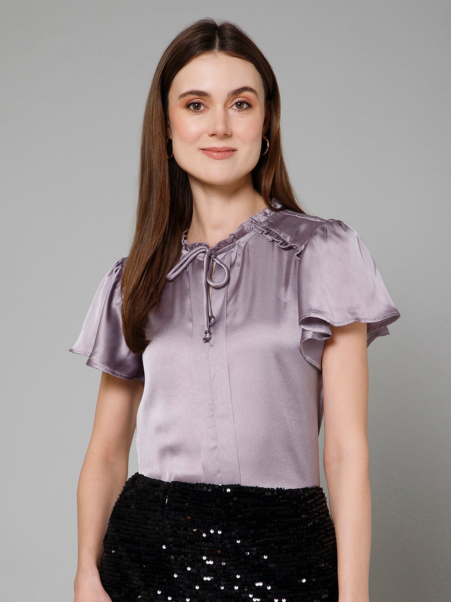 PURYS Lavender Regular Fit Top