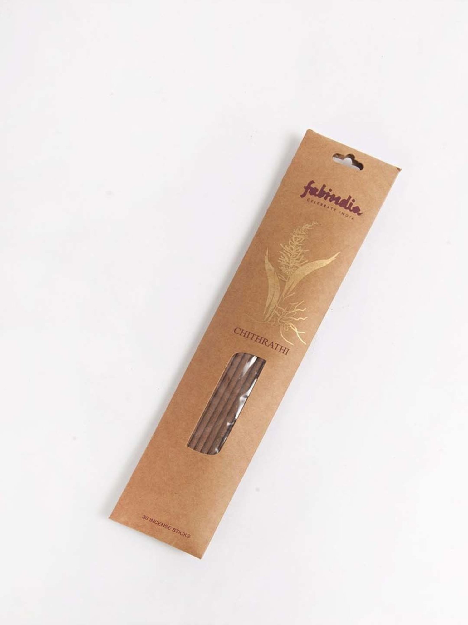Fabindia Home Standalone Brown Wood Chitrathi Incense Sticks - Set of 30
