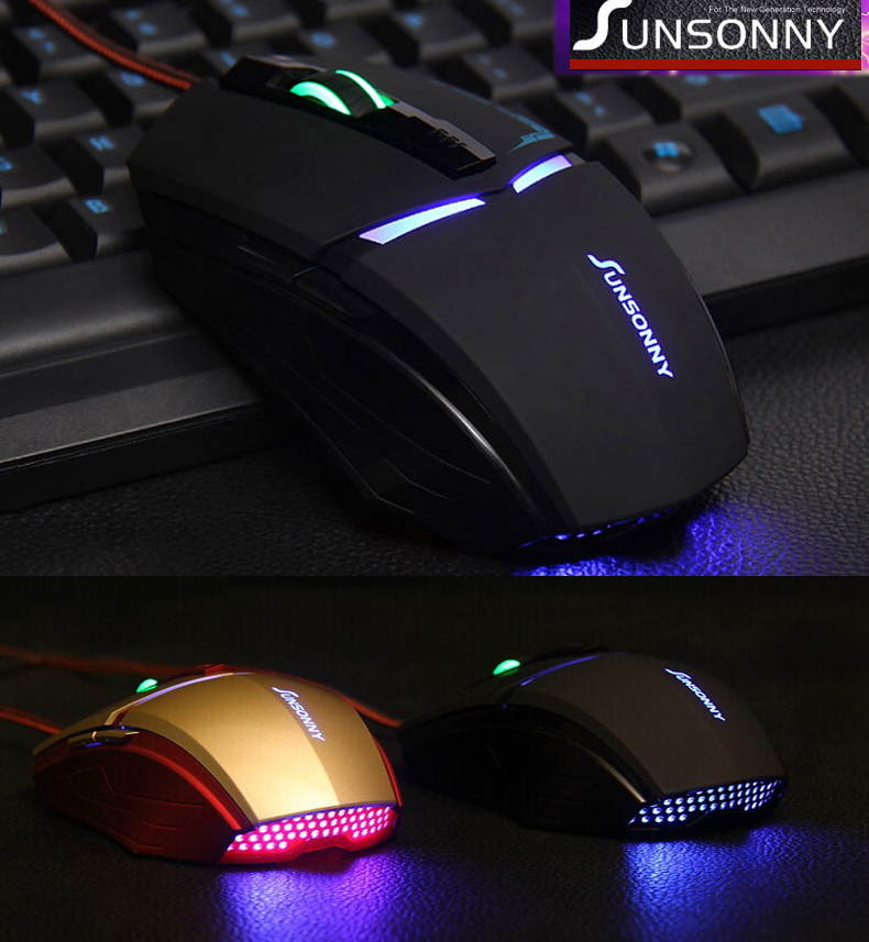 SunSonny T-M30 Iron Man 3 Optical Wired USB Gaming Mouse - 1800DPI 6D 6 Buttons X3 for Gamer PC Laptops - Black