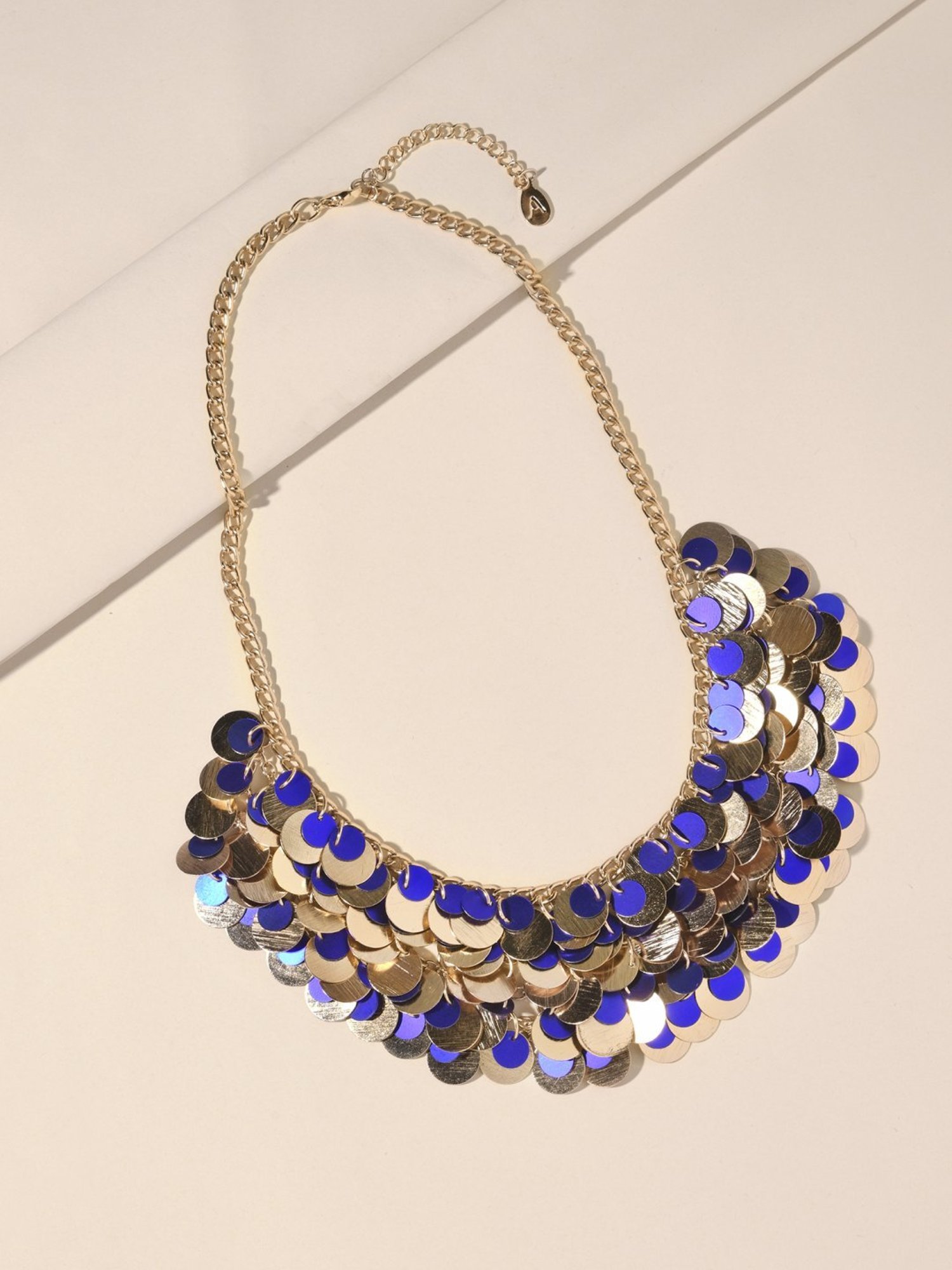 ToniQ Gold-Plated White Baroque Choker Necklace for Women