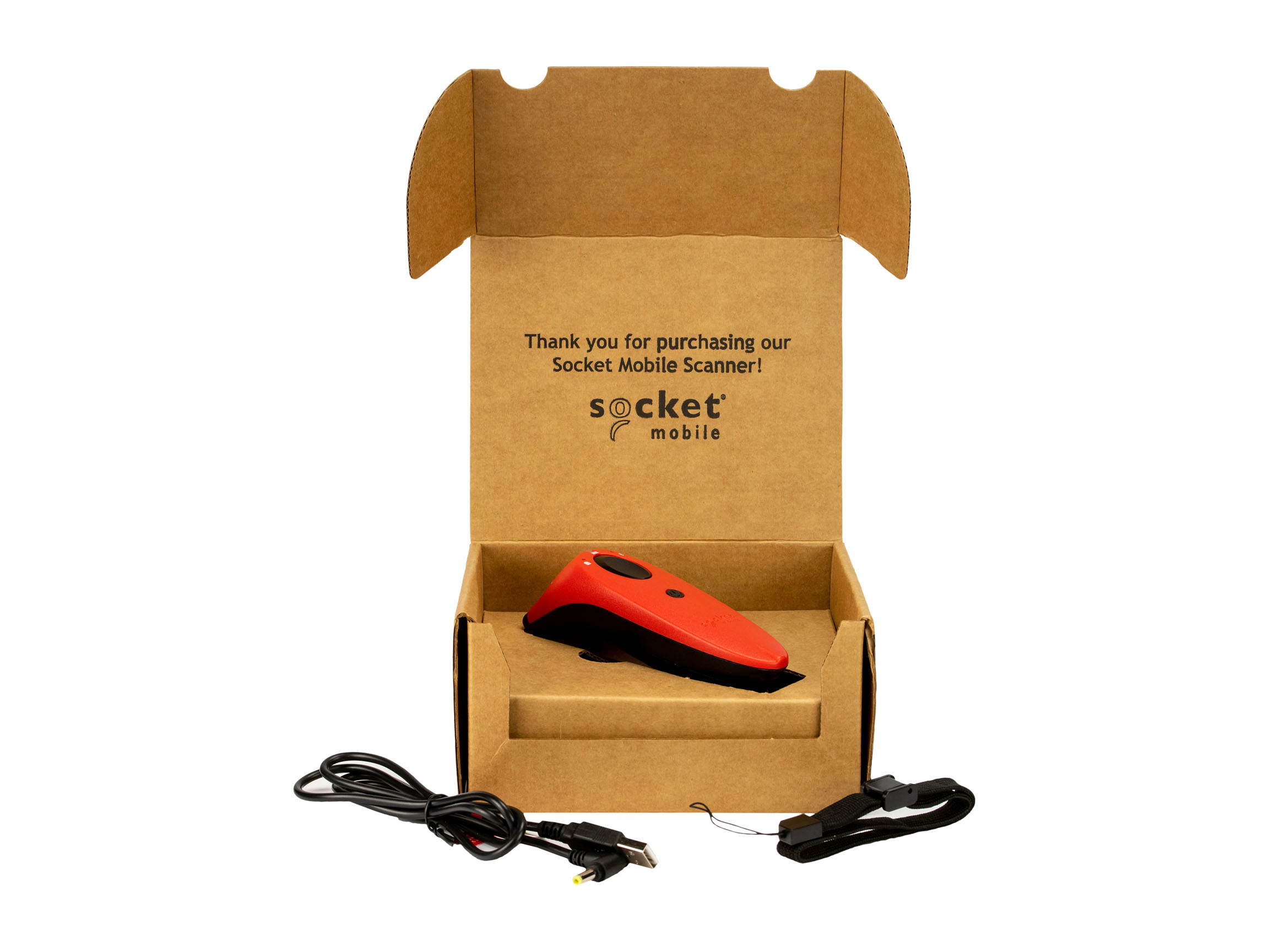 Socket Mobile SocketScan S730 1D Laser Barcode Scanner, Bluetooth, with Charging Dock, Red - CX3456-1924