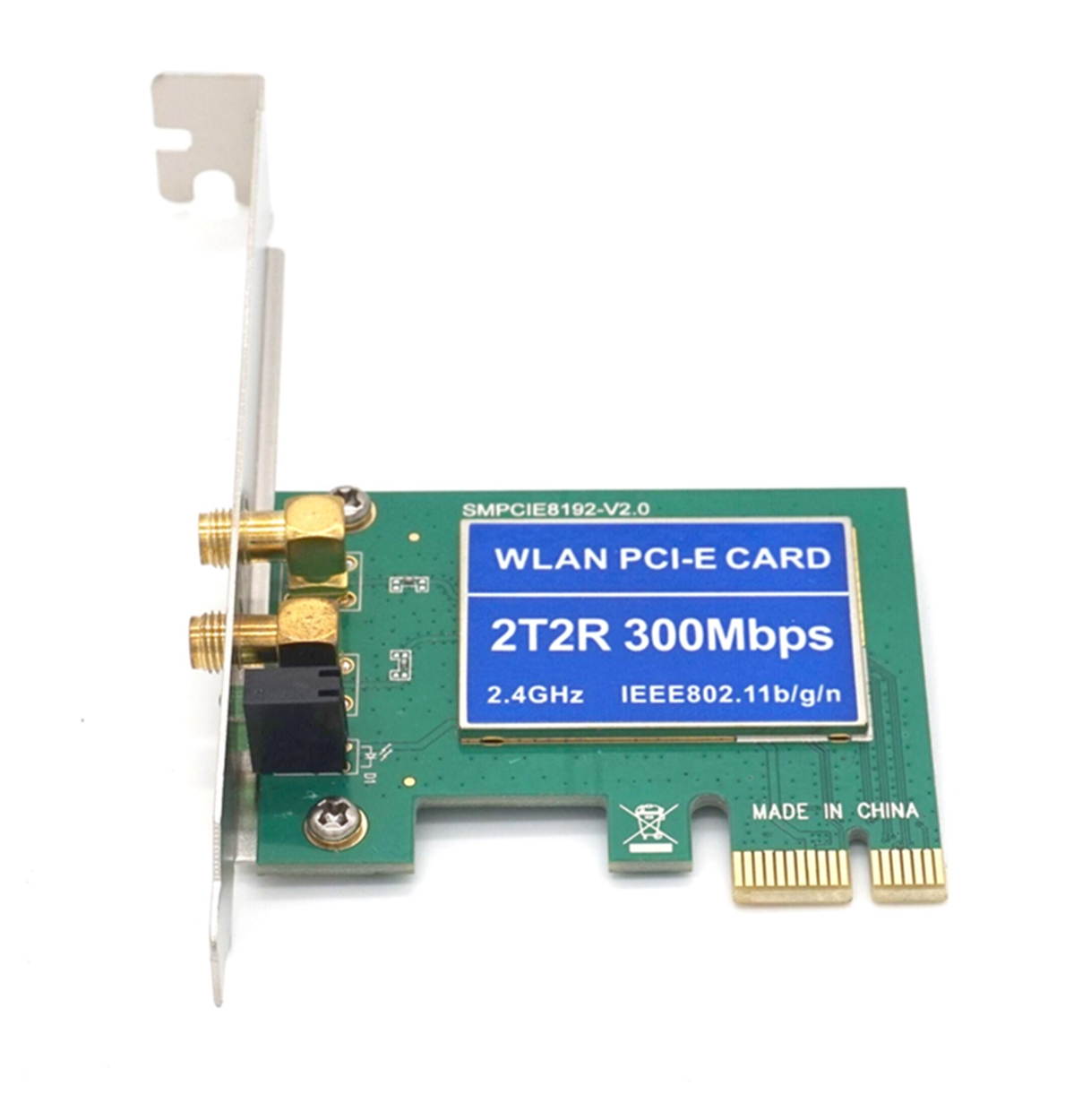 Weastlinks PCIe Wireless 300Mbps Internal PCIe WiFi Card PCI Express Network Card For PC Desktop 2.4 GHz Dual Antenna PCI-e WLAN Card