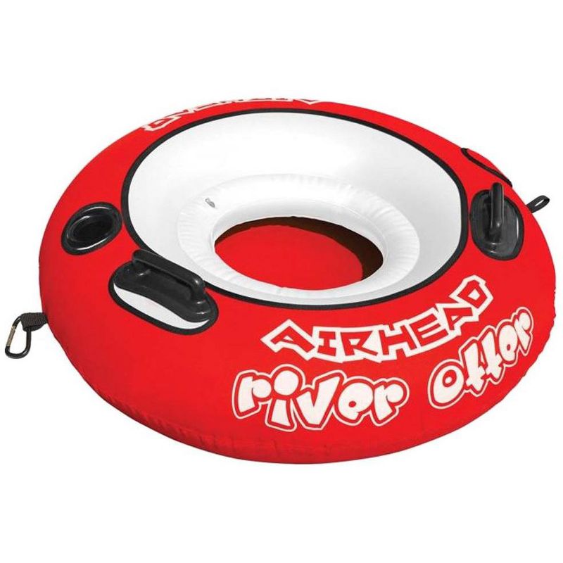 Airhead River Otter Single Rider Inflatable Float Tube w/ 48-Quart Cooler Caddy
