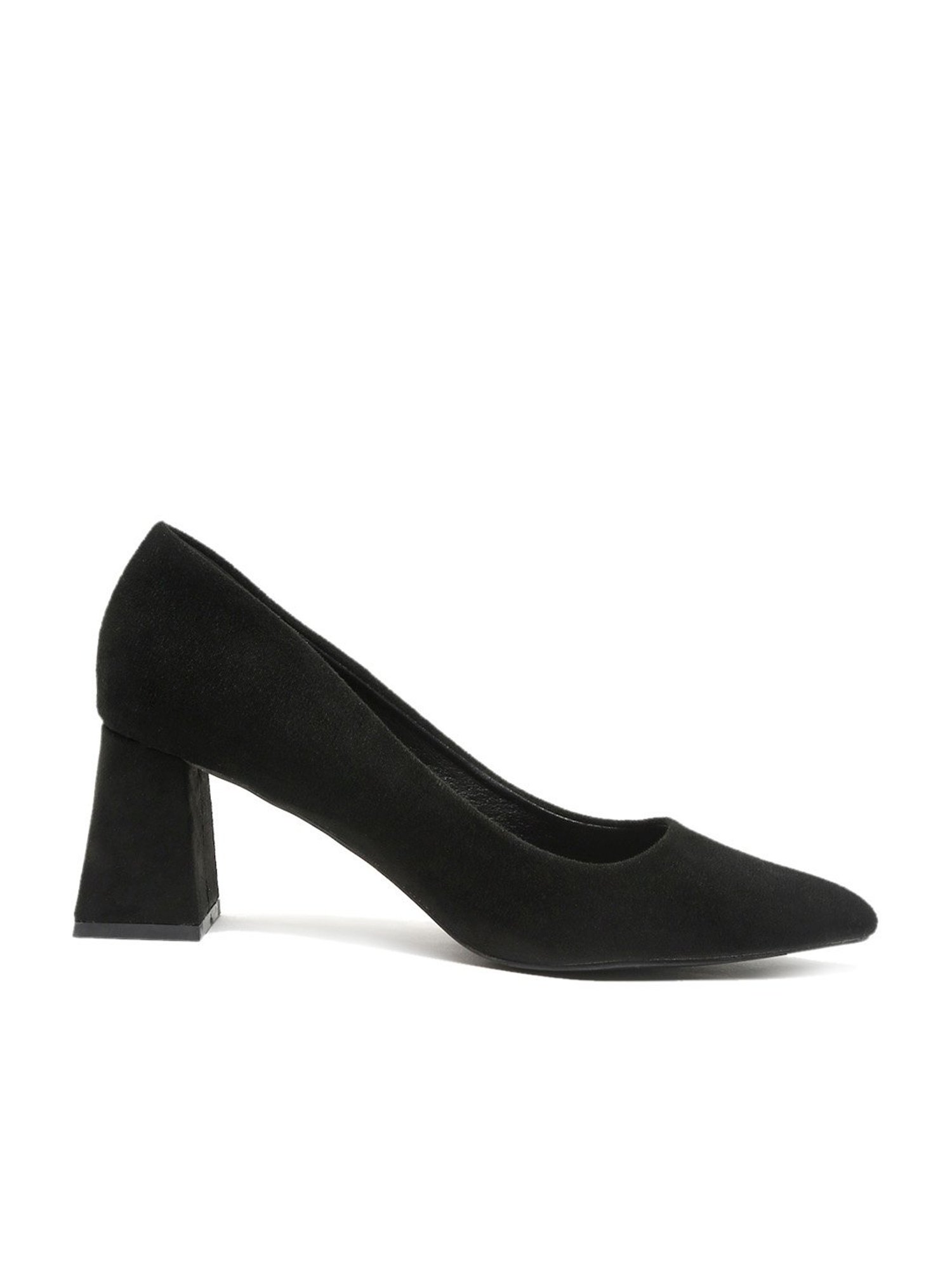 Flat N Heels Women's Black Casual Pumps