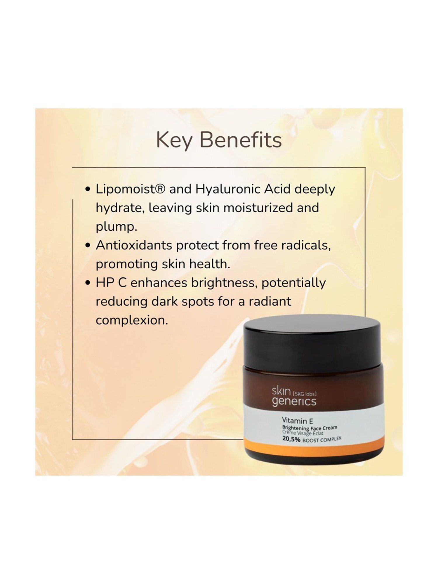 Skin Generics Vitamin E Antioxidant Cream - 50 ml