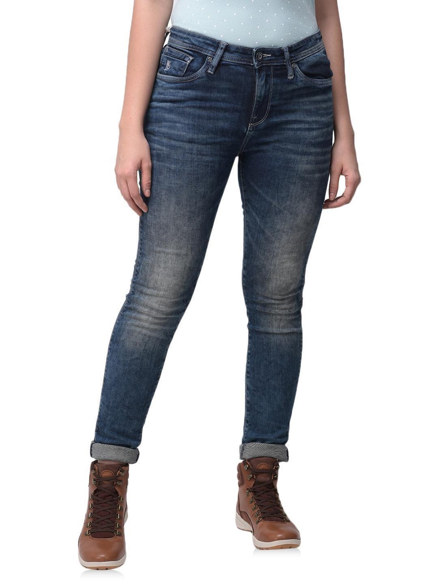 Woodland Dark Blue Skinny Fit Jeans