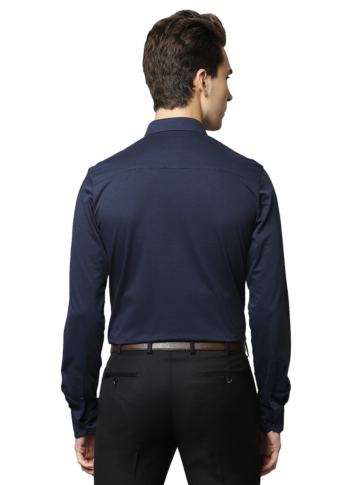 Park Avenue Navy Slim Fit Shirt
