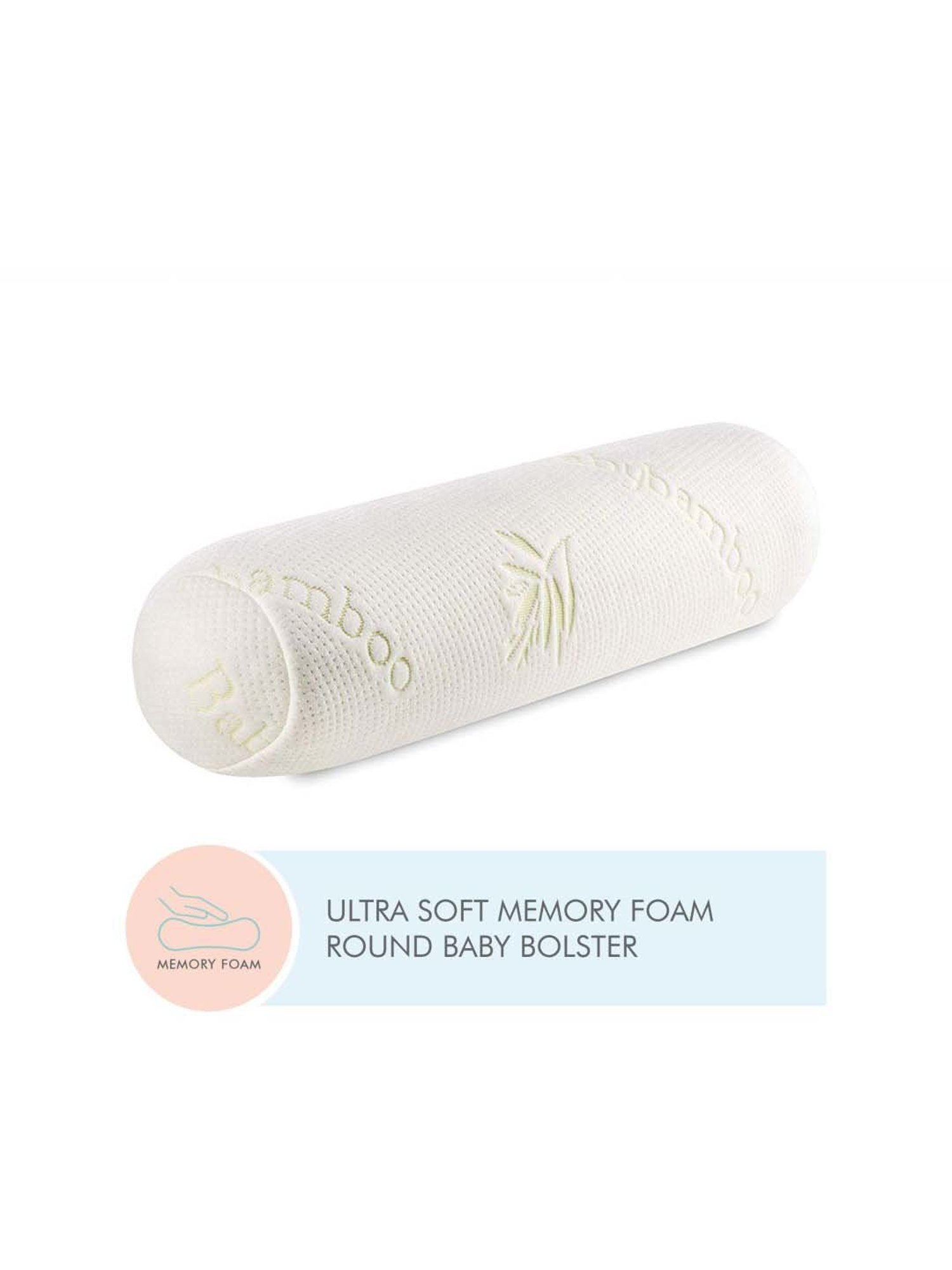 The White Willow White Round Baby Bolster - Set of 1