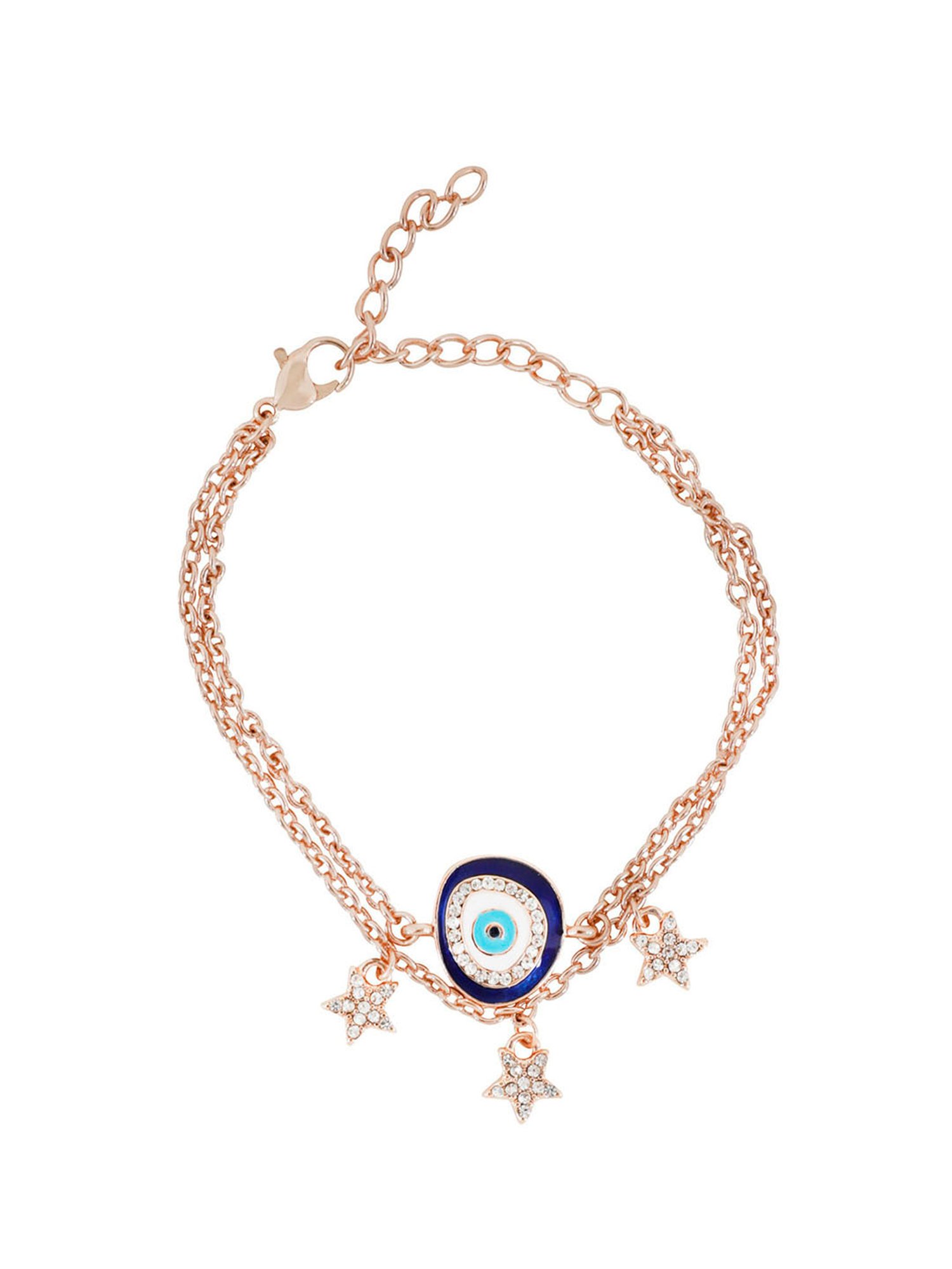 Joker & Witch Iris Blue Evil Eye Charms Bracelet