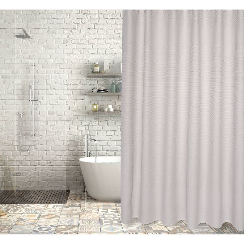 Ria Turkish Cotton Shower Curtain Silver - Enchante Home