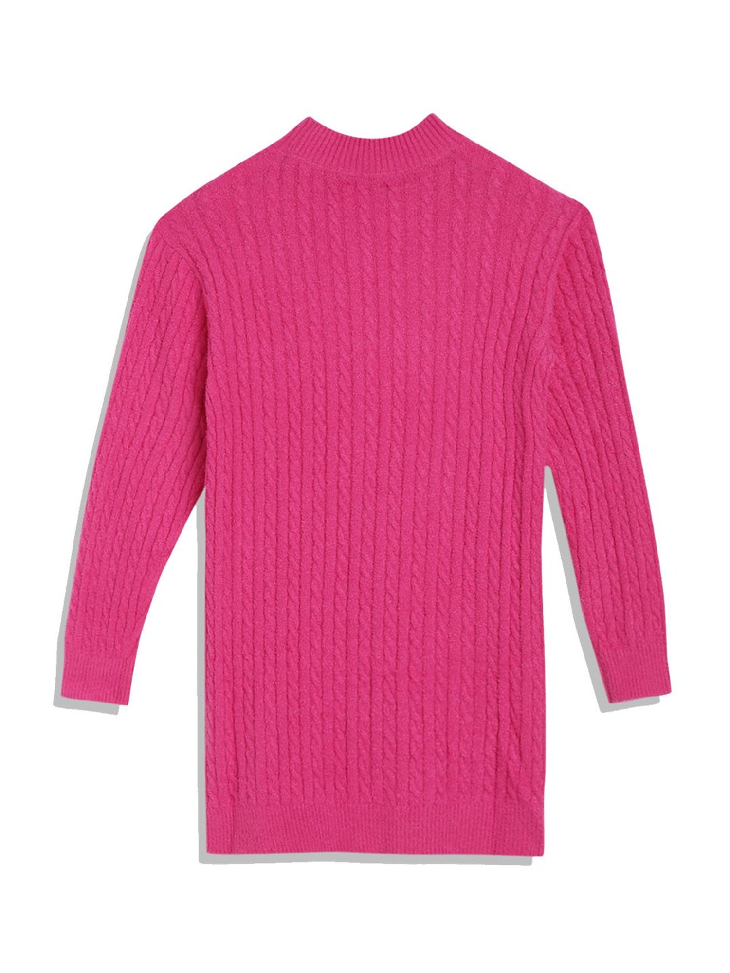 Tommy Hilfiger Kids Pink Solid Full Sleeves Dress