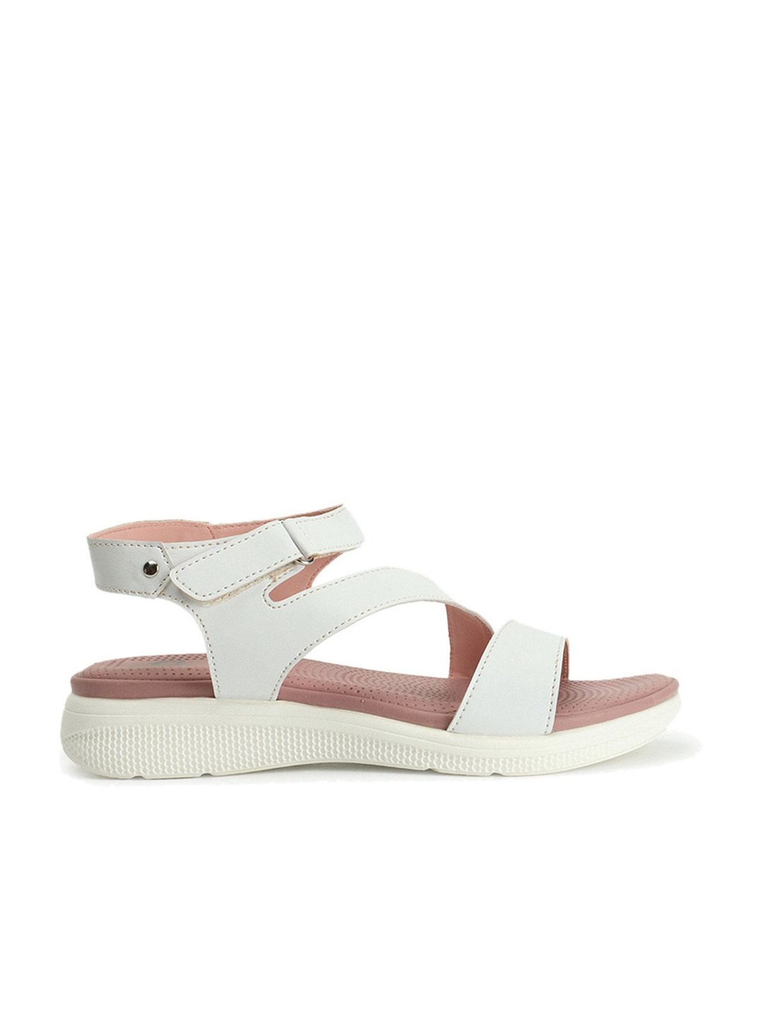 CL Sports by Carlton London Women's White Ankle Strap Wedges