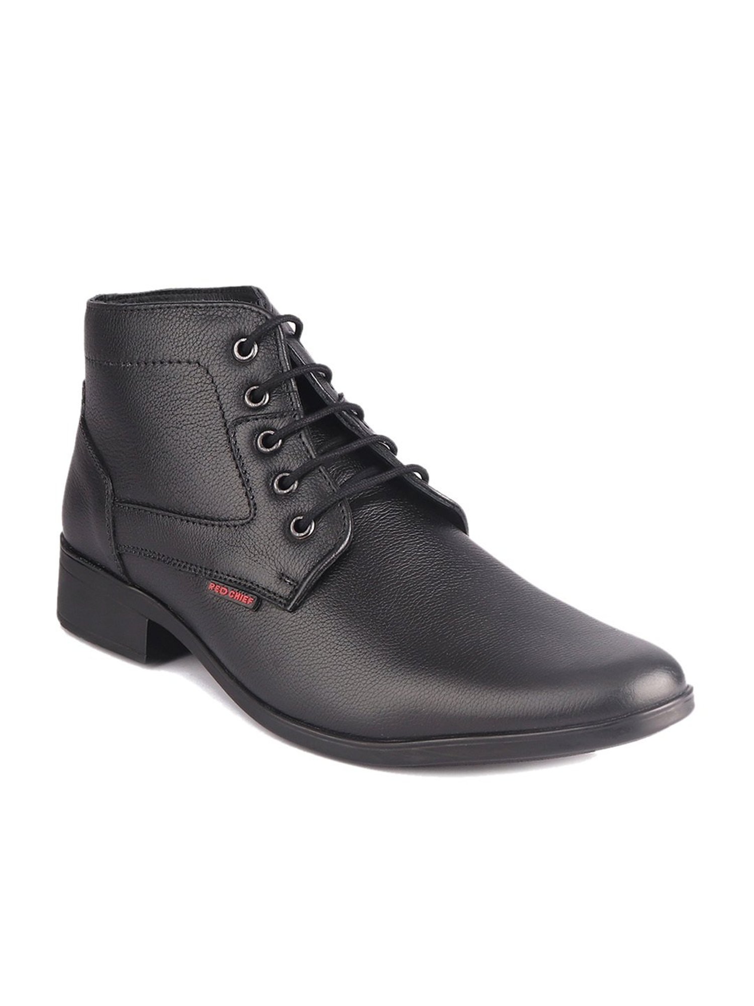 Red Chief Men's Black Derby Boots