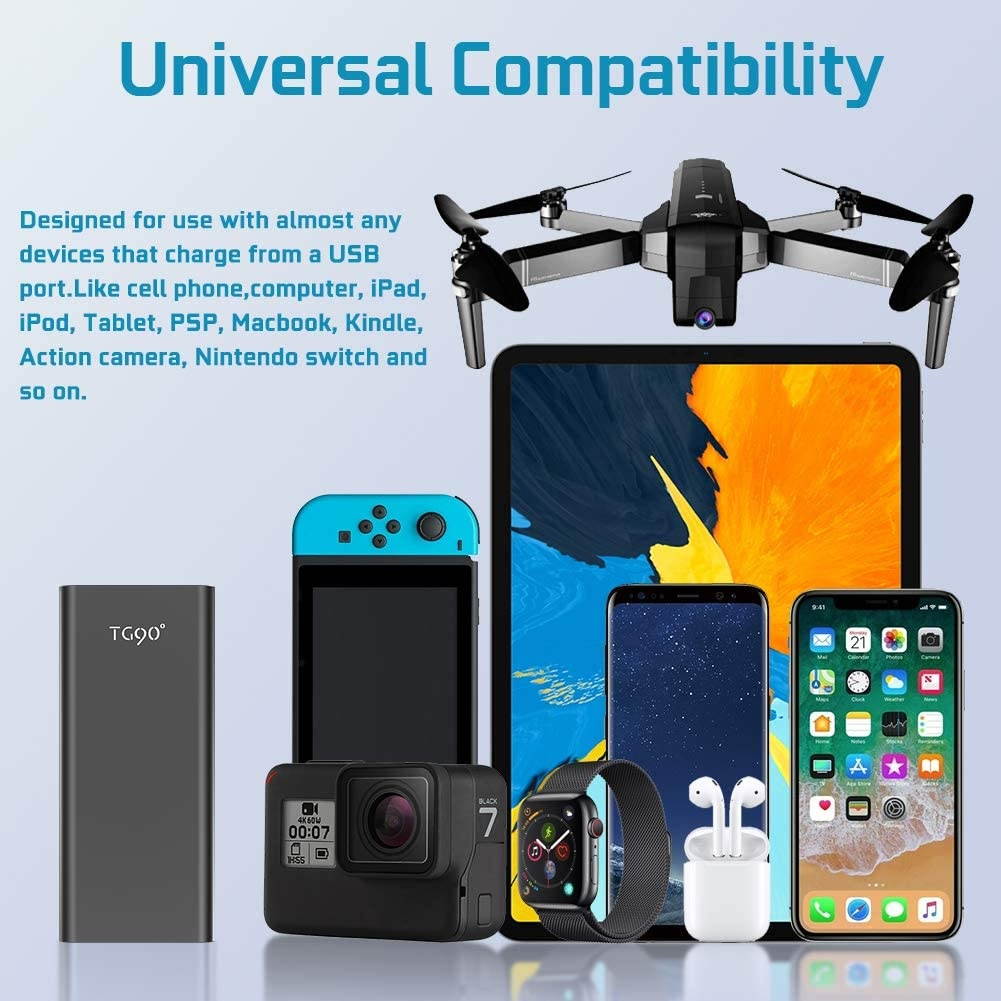 Power Bank Portable Charger 25000mAh Battery Backup for Cell Phones Ultra Compact Portable Phone Charger with Dual Output &USB-C Input External Battery Pack Compatible with iPhone Samsung Smartphones