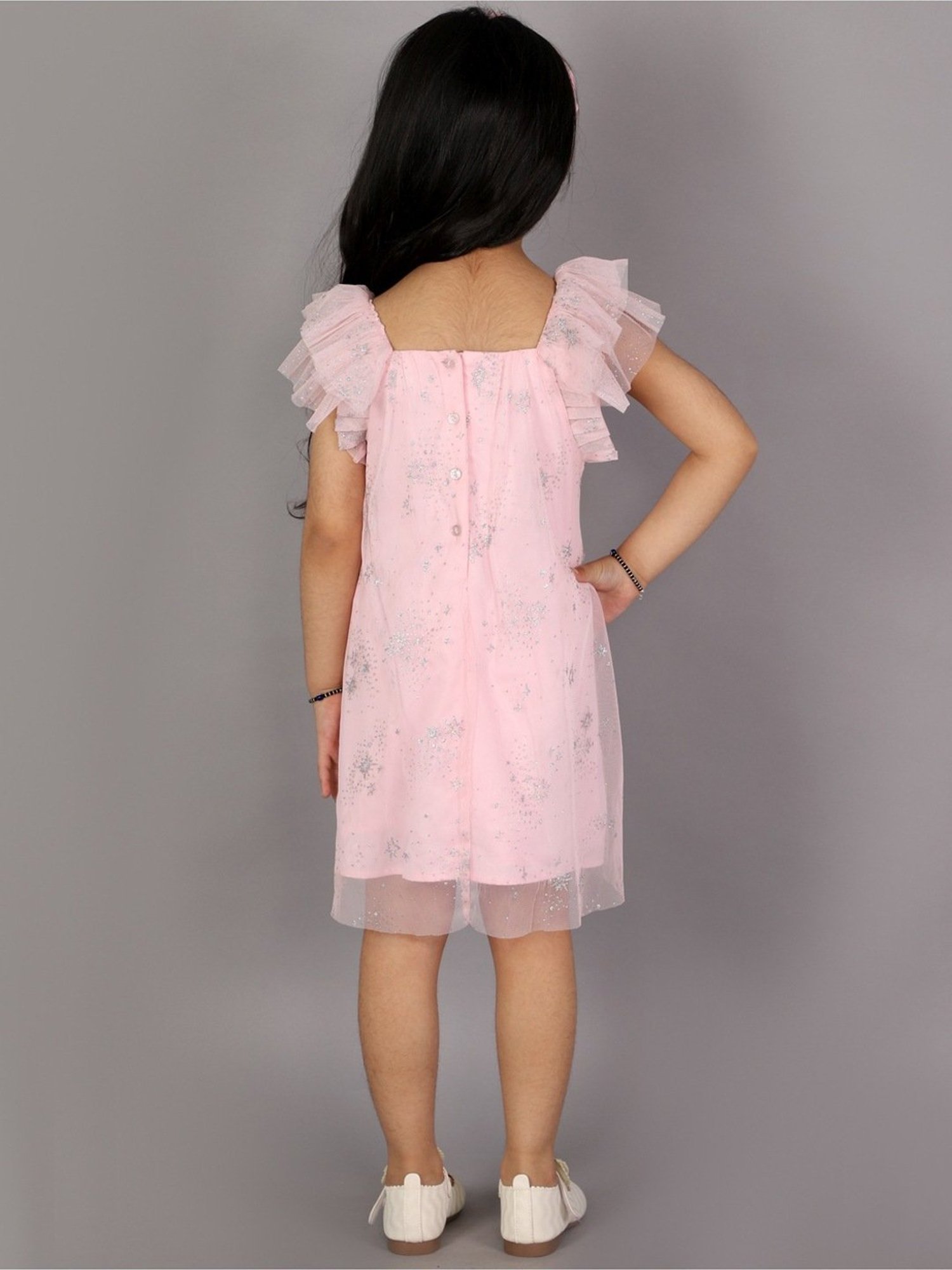 KidsDew Pink Embellished Casual Dress