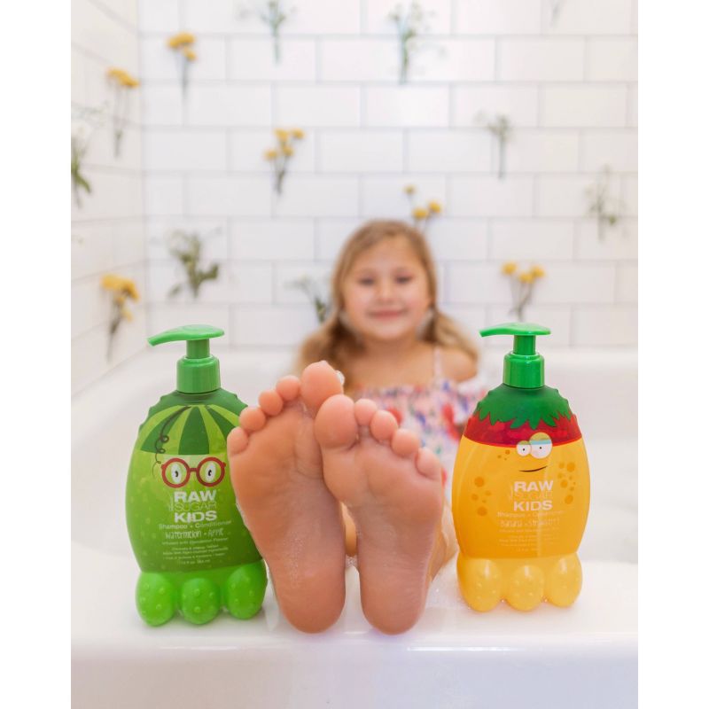 Raw Sugar Kids' 2-in-1 Banana + Strawberry Shampoo & Conditioner - 12 fl oz