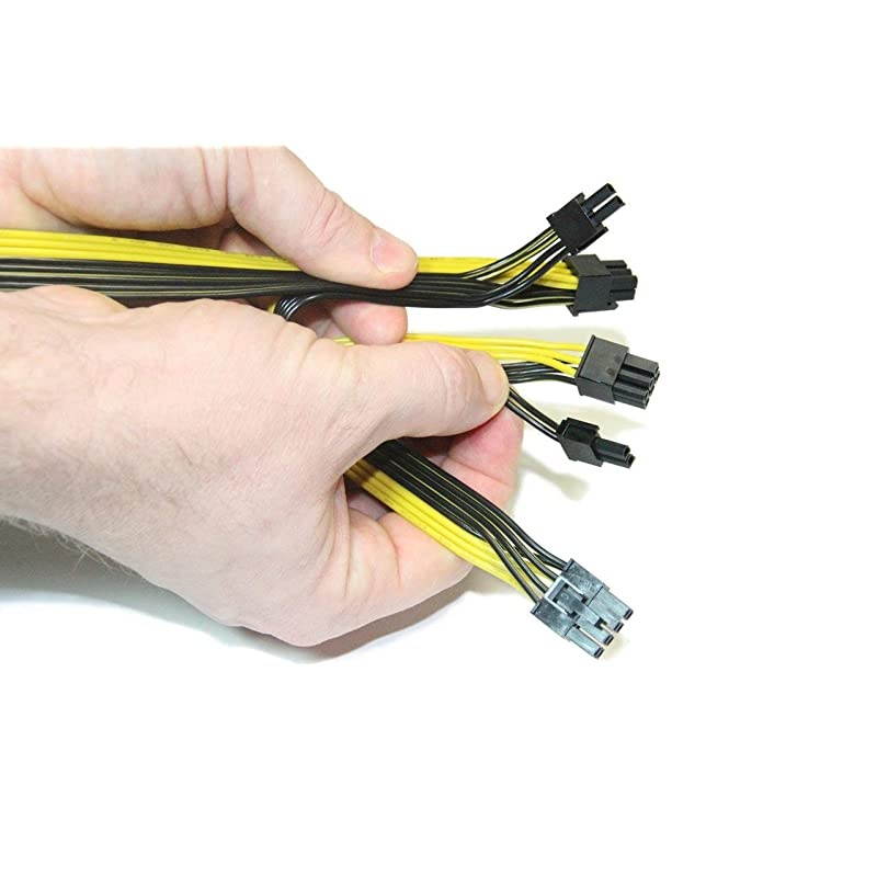 PCIe 8 Pin Male to Dual 8 Pin 6+2 Male PCI Express Power Adapter Cable for EVGA Modular Power Supply Cable for Graphics Video Card 8 pin Splitter 25+10 inches