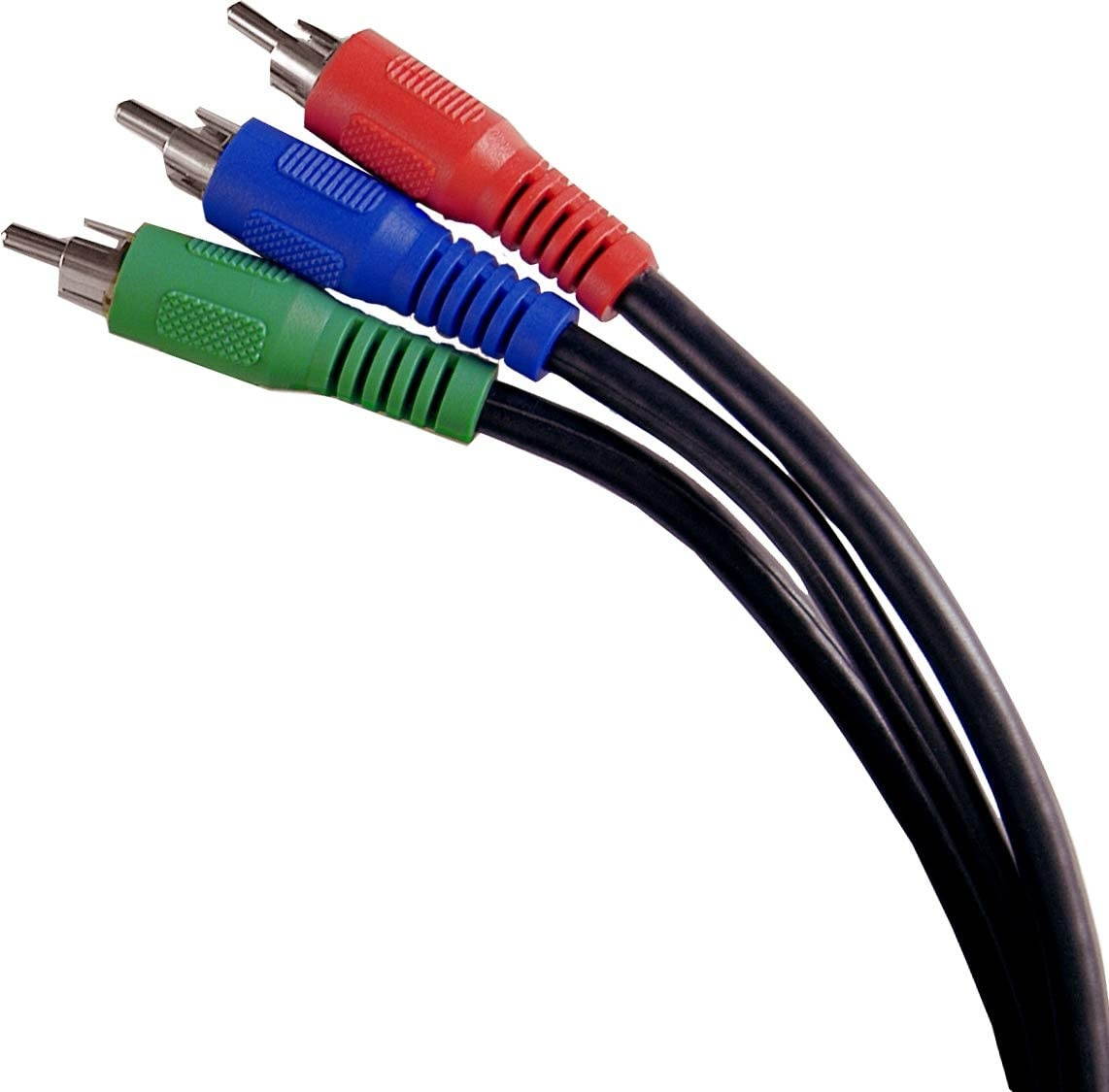 Component Video Cables with Audio 12 Feet Gold Plated RCA to RCA Supports 1080i