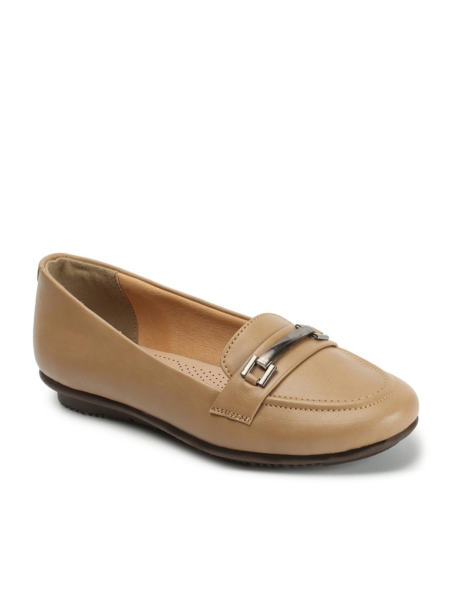 Elle Women's Beige Casual Loafers