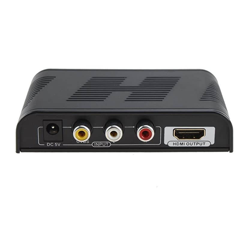 High Definition 720P1080P Mini AV Composite VideoAudio RCA CVBS to HDMI Converter Box Support Upscaler for HDTVVHS VCR DVD CV0033
