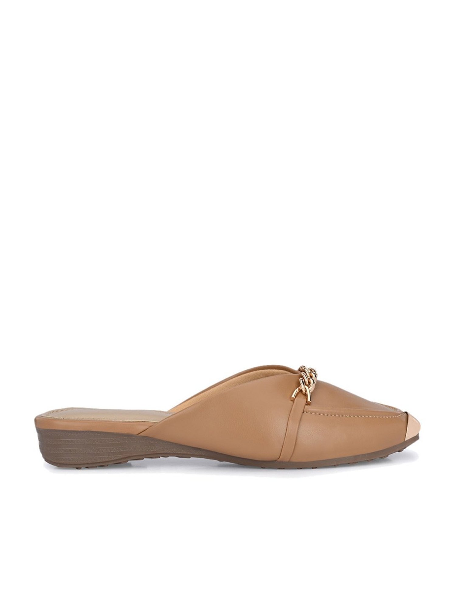 Clog London Women's Tan Mule Shoes
