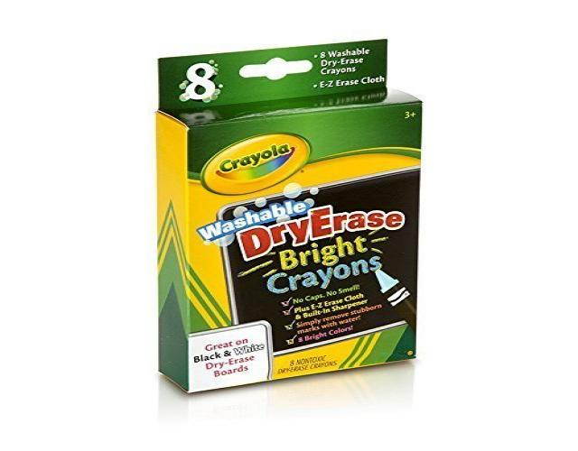 Crayola Washable Dry-Erase Crayons-Bright 8/Pkg