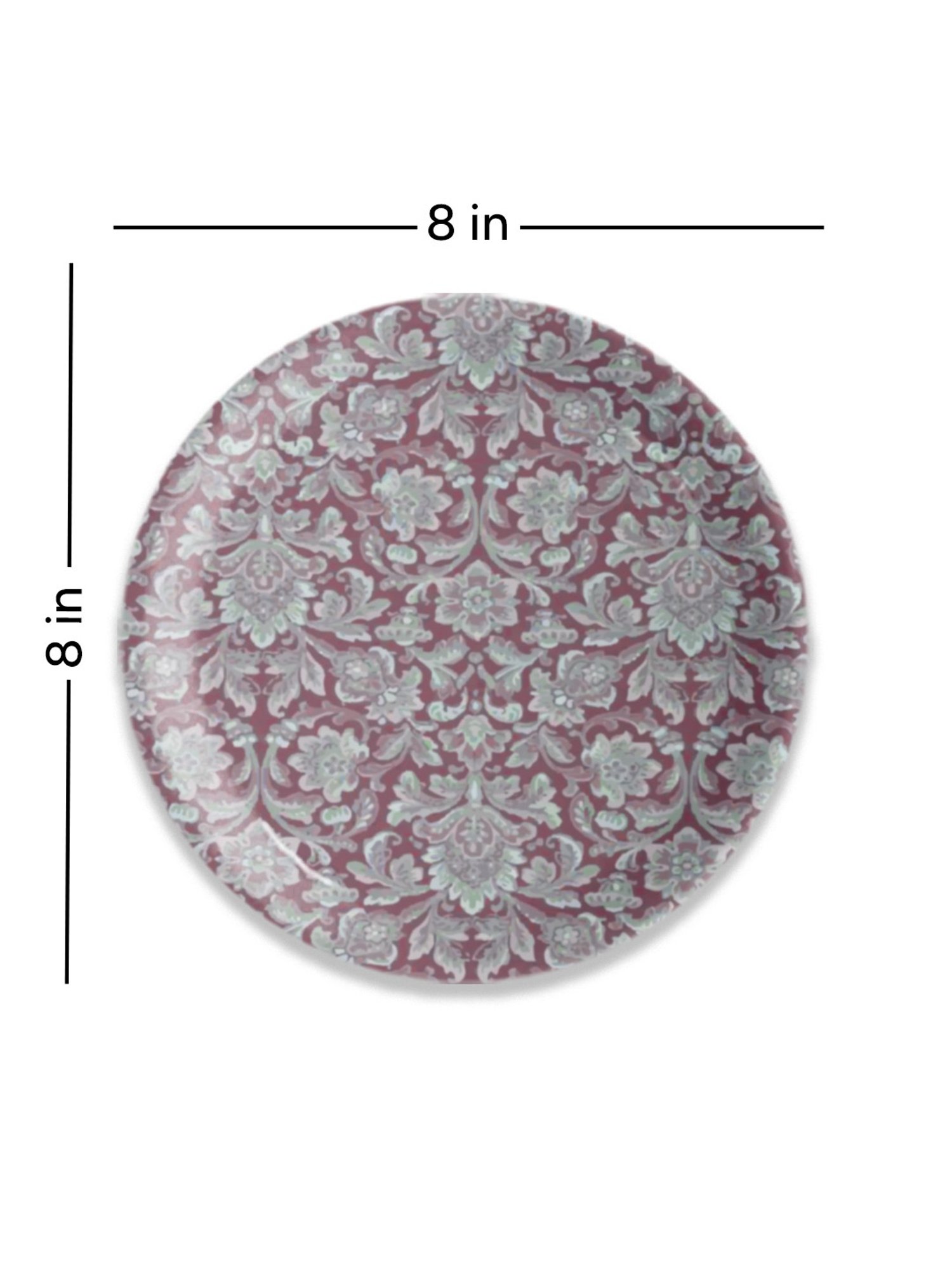 Nestroots Ethnic Floral Multicolor Porcelain Wall Plate