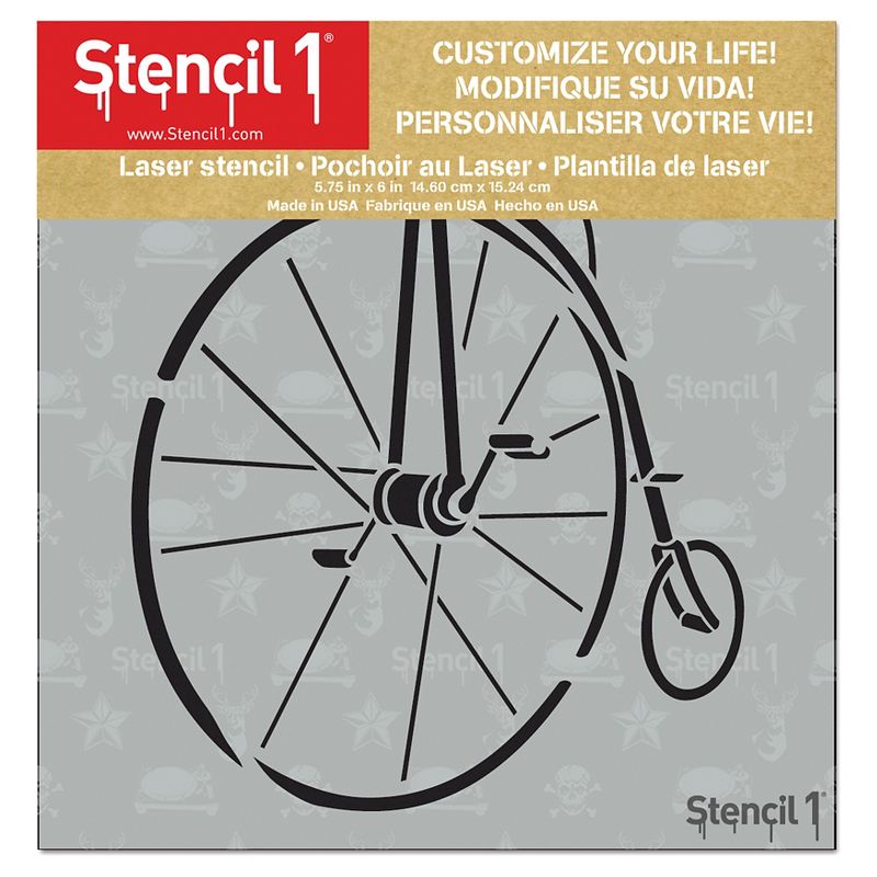 Stencil1 Penny Farthing - Stencil 5.75" x 6"