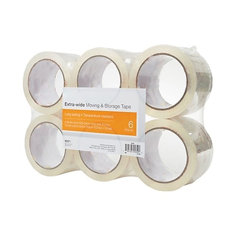 MyOfficeInnovations Moving & Storage Packing Tape 2.83" x 54.6 Yds Clear 6/Rolls 504402