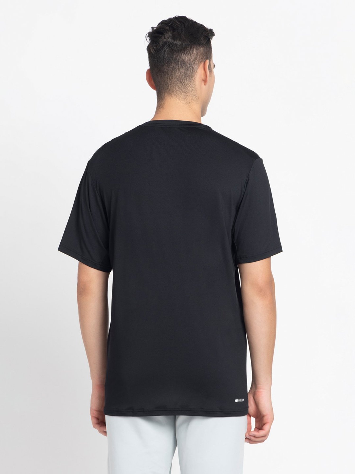 adidas TR-ES STRETCH Black Regular Fit Sports T-Shirt
