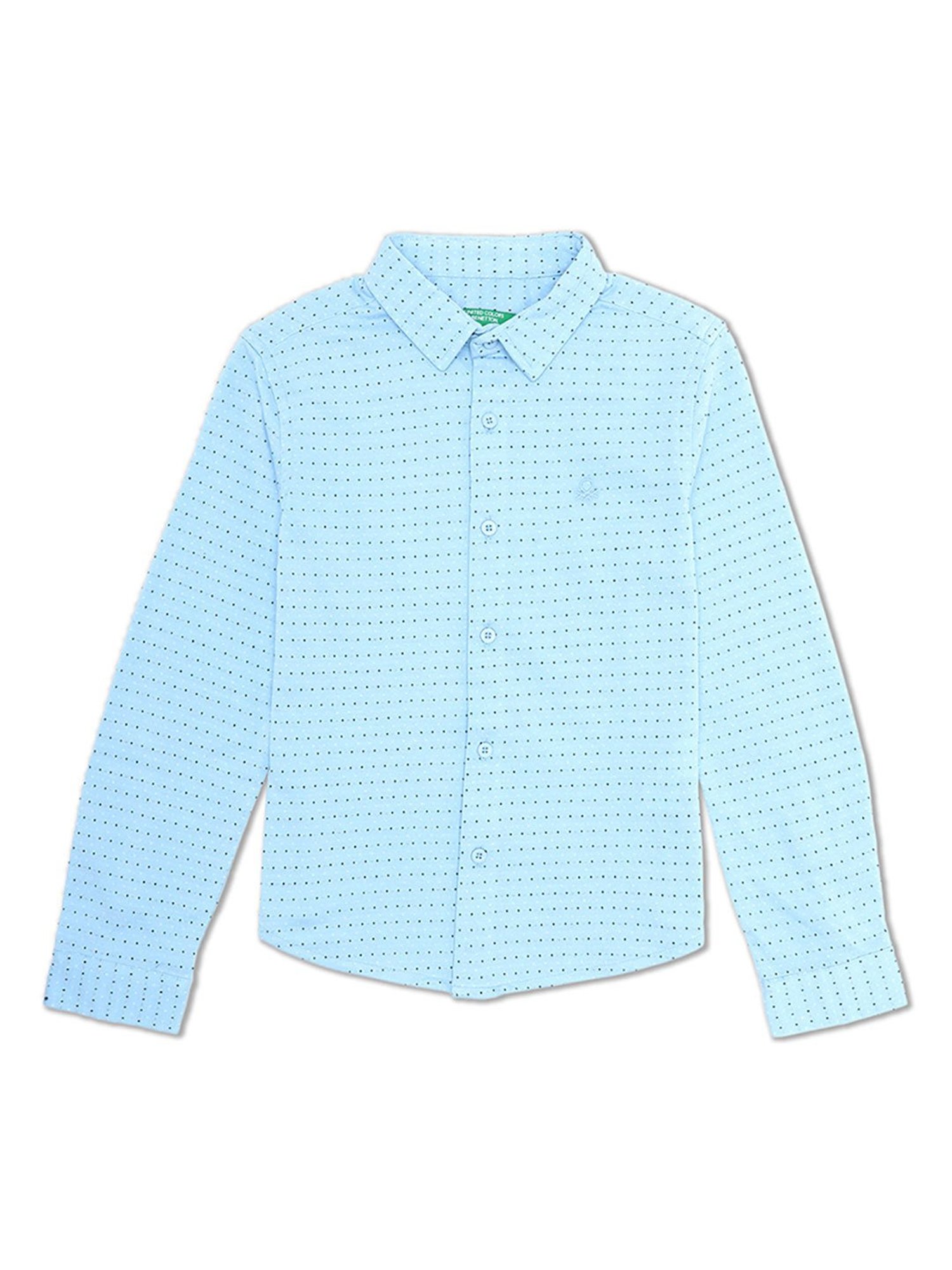 United Colors of Benetton Kids Blue Printed Shirt