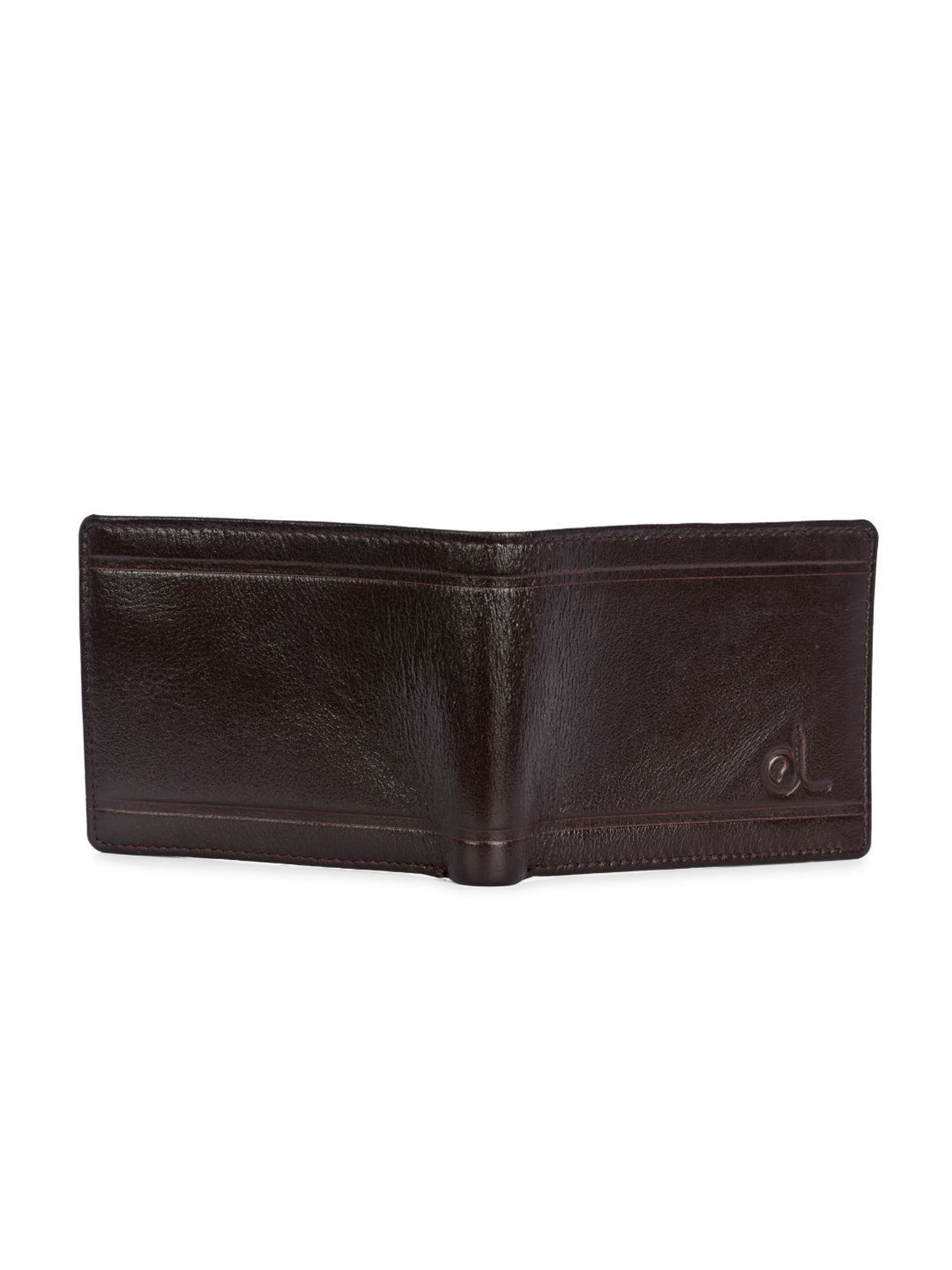 Clog London Brown Leather Small Bi-Fold Wallet for Men