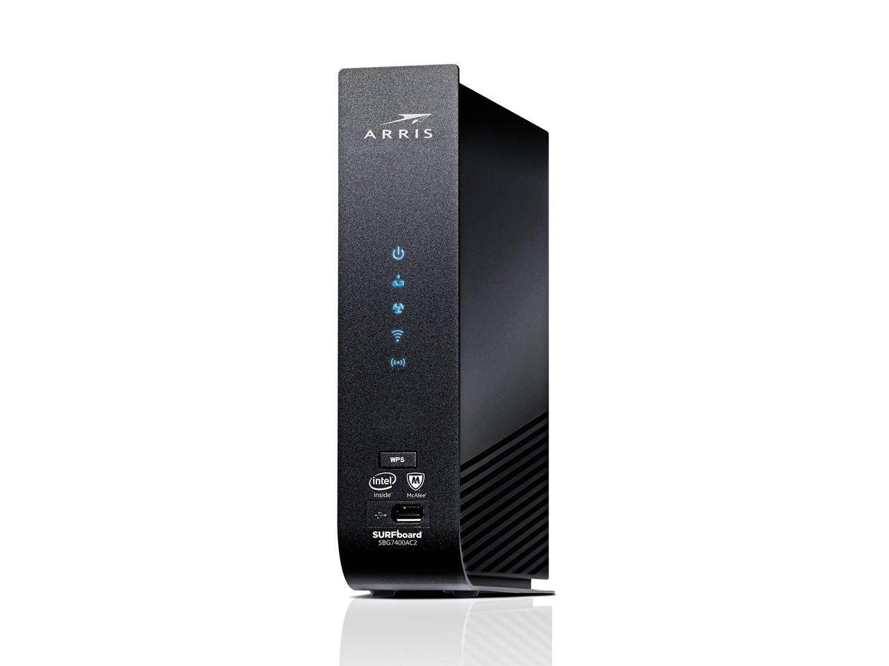 ARRIS SURFboard (24x8) DOCSIS 3.0 Cable Modem Plus AC2350 Dual Band Wi-Fi Router, approved for Cox Spectrum Xfinity & more SBG7400AC2