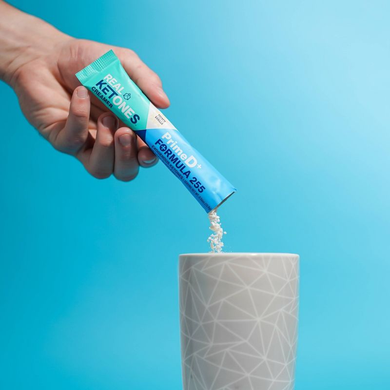 Real Ketones Keto Coffee Creamers with with D-BHB Exogenous Ketones - French Vanilla - 16ct