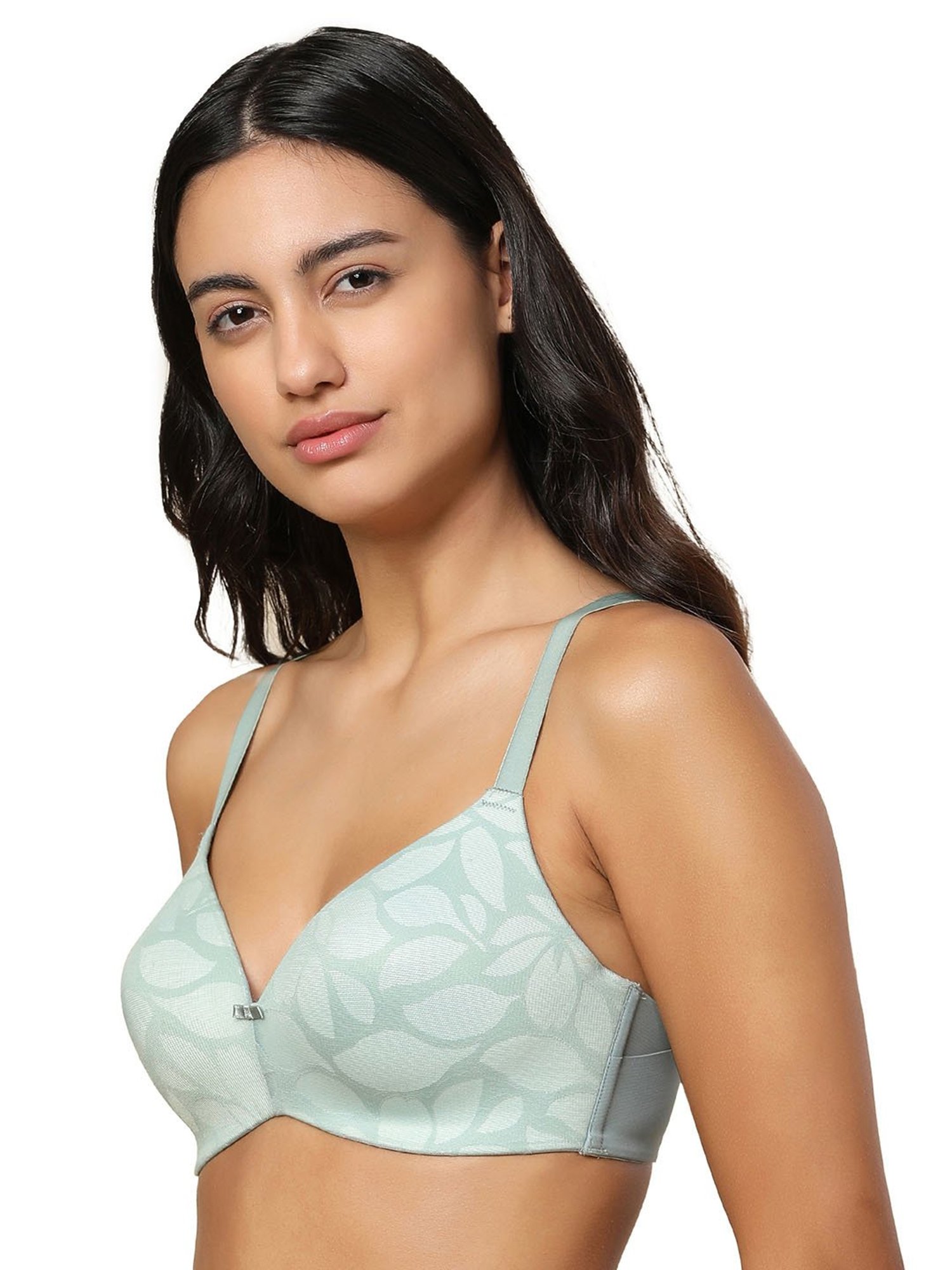 Triumph Green Floral Full Coverage T-Shirt Bra