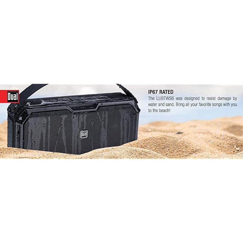 LUBTWS6 Wireless Portable Bluetooth Speaker | Truwireless Bluetooth Stereo | Waterproof Dustproof IP67 | 360? Rich Dynamic Sound | 100ft Wireless Range | 15 Hour Playtime