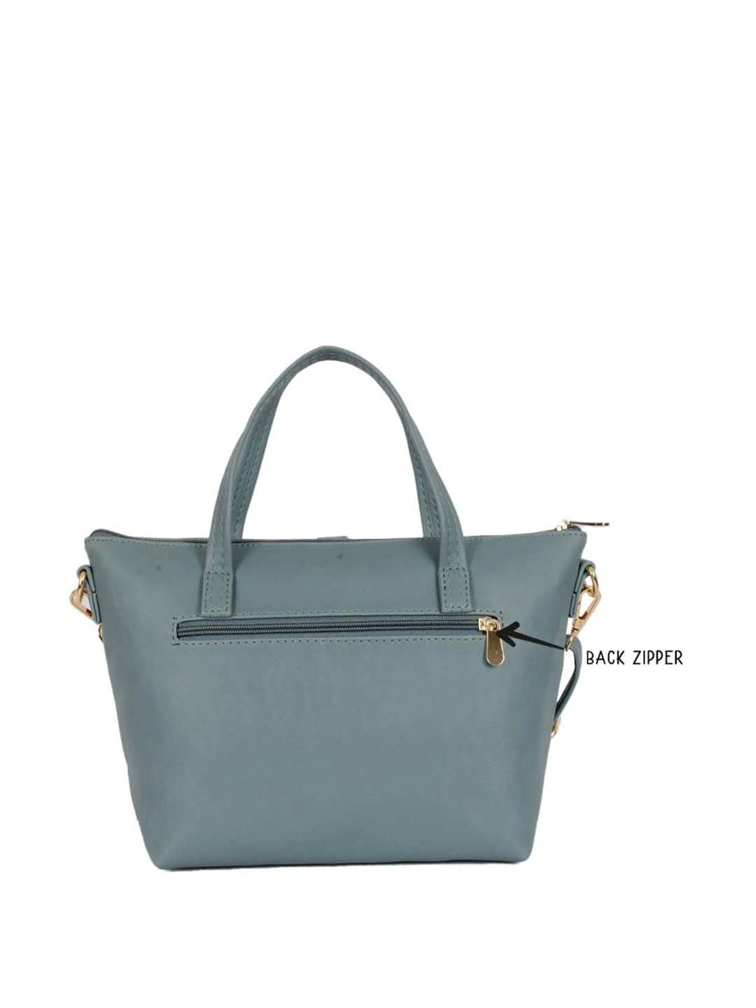 Baggit Grey Solid Medium Tote Handbag